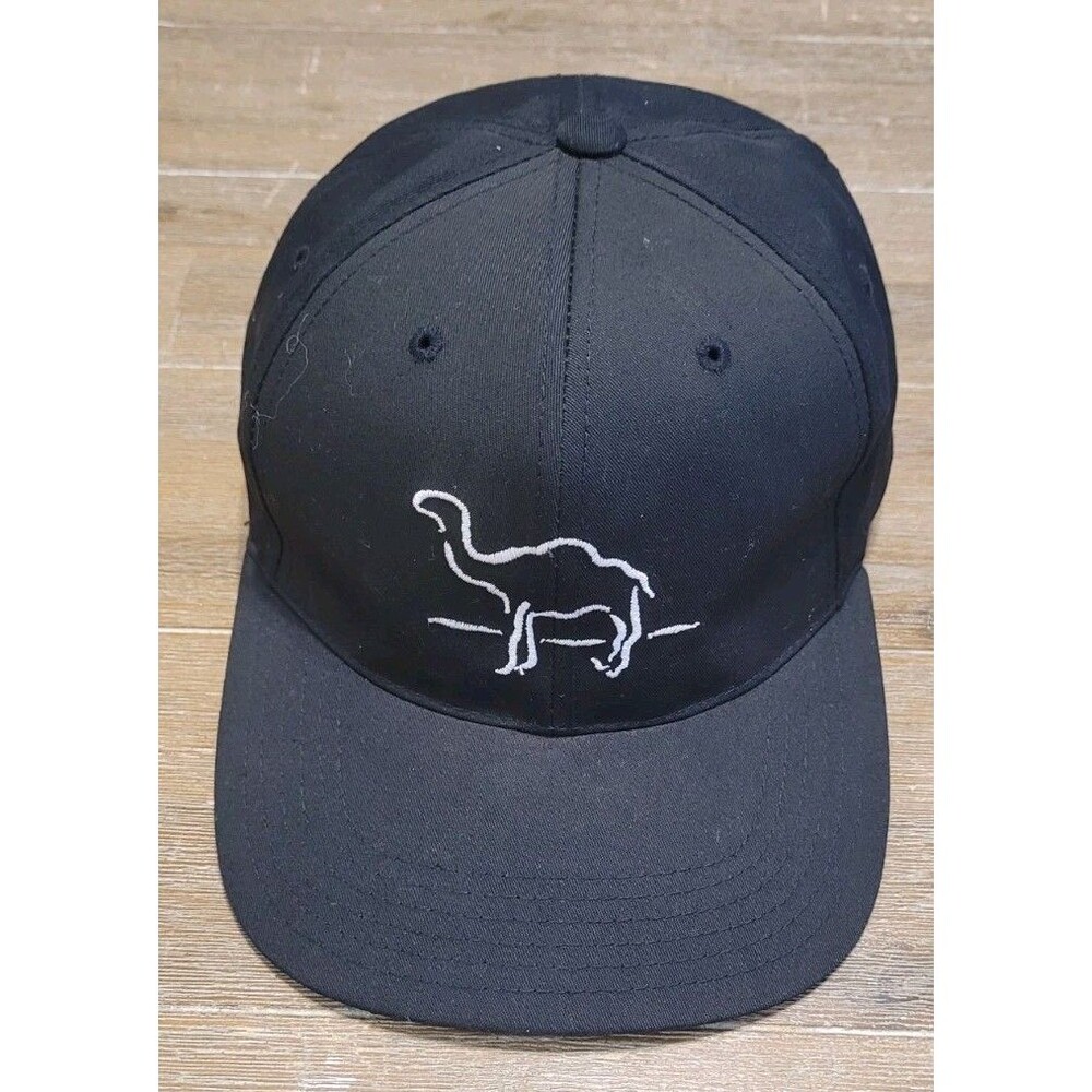 CAMEL Cigarettes Snapback Hat Black Promo Vintage 90's Ball Cap Block Logo Retro